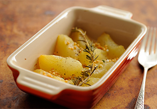 洋梨の発酵バター焼き